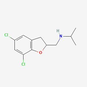 molecular formula C12H15Cl2NO B12370720 N-[(5,7-dichloro-2,3-dihydro-1-benzofuran-2-yl)methyl]propan-2-amine 