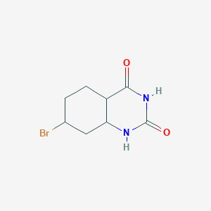 molecular formula C8H11BrN2O2 B12370729 7-bromo-4a,5,6,7,8,8a-hexahydro-1H-quinazoline-2,4-dione 