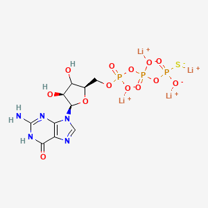 molecular formula C10H12Li4N5O13P3S B12370738 GTP|AS (tetralithium) 