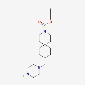 Tert-butyl 9-(piperazin-1-ylmethyl)-3-azaspiro[5.5]undecane-3-carboxylate