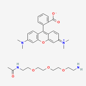 molecular formula C34H44N4O7 B12370807 Tamra-peg3-NH2 