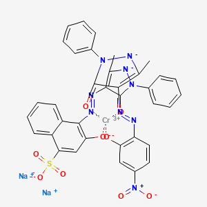 disodium;chromium(3+);2-[(3-methyl-5-oxo-1-phenylpyrazol-2-id-4-yl)diazenyl]-5-nitrophenolate;4-[(3-methyl-5-oxo-1-phenylpyrazol-2-id-4-yl)diazenyl]-3-oxidonaphthalene-1-sulfonate