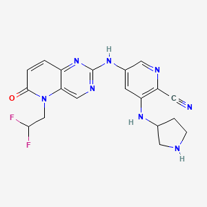 molecular formula C19H18F2N8O B12370843 Chk1-IN-9 