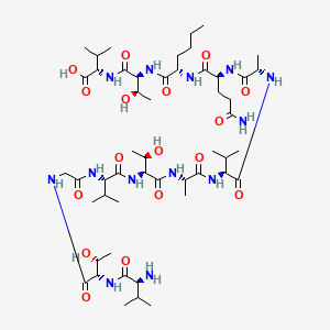 molecular formula C51H91N13O17 B12370858 H-Val-Thr-Gly-Val-Thr-Ala-Val-Ala-Gln-Nle-Thr-Val-OH 