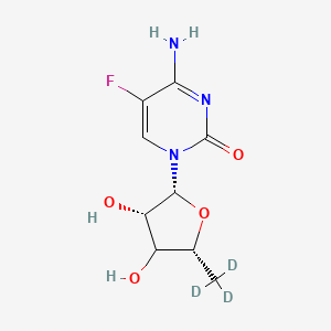 molecular formula C9H12FN3O4 B12370868 5-Fluoro-5'-deoxycytidine-d3 