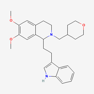 molecular formula C27H34N2O3 B12370886 1-[2-(1H-indol-3-yl)ethyl]-6,7-dimethoxy-2-(oxan-4-ylmethyl)-3,4-dihydro-1H-isoquinoline 