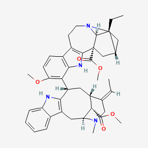 methyl (1S,15R,17S,18S)-17-ethyl-5-[(1S,12S,14S,15E,18S)-15-ethylidene-18-methoxycarbonyl-17-methyl-10,17-diazatetracyclo[12.3.1.03,11.04,9]octadeca-3(11),4,6,8-tetraen-12-yl]-6-methoxy-3,13-diazapentacyclo[13.3.1.02,10.04,9.013,18]nonadeca-2(10),4(9),5,7-tetraene-1-carboxylate