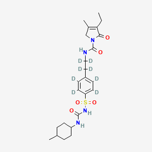 4-ethyl-3-methyl-5-oxo-N-[1,1,2,2-tetradeuterio-2-[2,3,5,6-tetradeuterio-4-[(4-methylcyclohexyl)carbamoylsulfamoyl]phenyl]ethyl]-2H-pyrrole-1-carboxamide