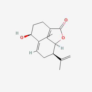 molecular formula C15H20O3 B12370956 (4S,5E,8R,9R)-4-hydroxy-5-methyl-8-prop-1-en-2-yl-10-oxabicyclo[7.2.1]dodeca-1(12),5-dien-11-one 