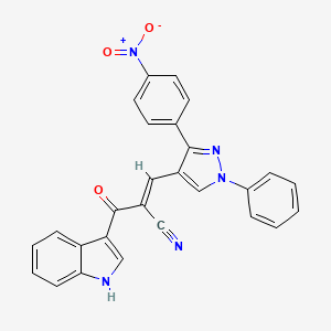 molecular formula C27H17N5O3 B12370959 Apoptosis inducer 14 