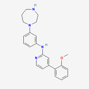 N-[3-(1,4-diazepan-1-yl)phenyl]-4-(2-methoxyphenyl)pyridin-2-amine