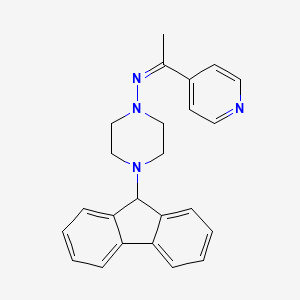 molecular formula C24H24N4 B1237097 (Z)-N-[4-(9H-芴-9-基)哌嗪-1-基]-1-吡啶-4-基乙亚胺 