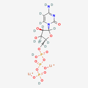 molecular formula C9H14Li2N3O14P3 B12371051 Cytidine-5'-triphosphate-d14 (dilithium) 