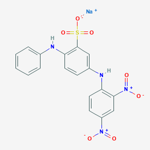 molecular formula C18H13N4NaO7S B12371058 Benzenesulfonic acid, 5-[(2,4-dinitrophenyl)amino]-2-(phenylamino)-,monosodium salt 