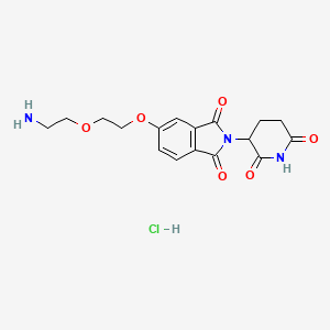 molecular formula C17H20ClN3O6 B12371069 Thalidomide-5-PEG2-NH2 (hydrochloride) 