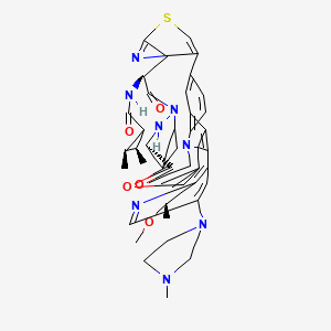 (2R,3S)-N-[(7S,13S)-21-ethyl-20-[2-[(1S)-1-methoxyethyl]-5-(4-methylpiperazin-1-yl)pyridin-3-yl]-17,17-dimethyl-8,14-dioxo-15-oxa-4-thia-9,21,27,29-tetrazahexacyclo[17.5.2.12,5.19,13.110,12.022,26]nonacosa-1(25),2,5(29),19,22(26),23-hexaen-7-yl]-2,3-dimethylcyclopropane-1-carboxamide