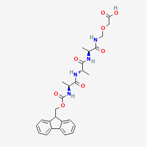 molecular formula C27H32N4O8 B12371113 Fmoc-Ala-Ala-Ala-amide-C-O-C-COOH 