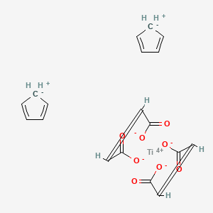 molecular formula C18H16O8Ti B1237112 (E)-But-2-enedioate;cyclopenta-1,3-diene;hydron;titanium(4+) CAS No. 83525-76-2