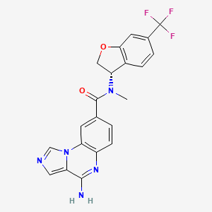 4-amino-N-methyl-N-[(3S)-6-(trifluoromethyl)-2,3-dihydro-1-benzofuran-3-yl]imidazo[1,5-a]quinoxaline-8-carboxamide