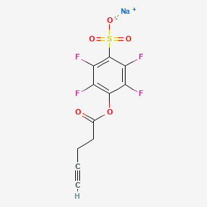 molecular formula C11H5F4NaO5S B12371125 Sodium;2,3,5,6-tetrafluoro-4-pent-4-ynoyloxybenzenesulfonate 