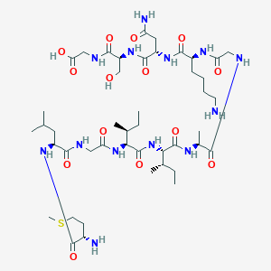 molecular formula C45H81N13O14S B12371174 Glycine,l-methionyl-L-Leucylglycyl-L-isoleucyl-L-isoleucyl-L-alanylglycyl-L-Lysyl-l-asparaginyl-l-seryl- 