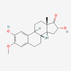 molecular formula C19H24O4 B1237118 (8R,9S,13S,14S,16R)-2,16-dihydroxy-3-methoxy-13-methyl-7,8,9,11,12,14,15,16-octahydro-6H-cyclopenta[a]phenanthren-17-one CAS No. 42241-06-5