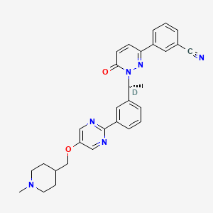 3-[1-[(1R)-1-deuterio-1-[3-[5-[(1-methylpiperidin-4-yl)methoxy]pyrimidin-2-yl]phenyl]ethyl]-6-oxopyridazin-3-yl]benzonitrile