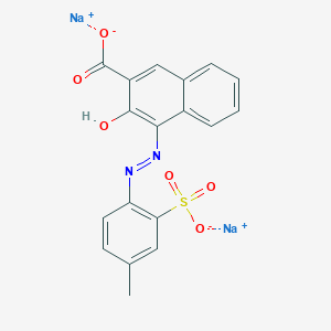 molecular formula C18H12N2Na2O6S B12371248 Disodium;3-hydroxy-4-[(4-methyl-2-sulfonatophenyl)diazenyl]naphthalene-2-carboxylate 