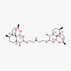 2-[[(1R,4S,5R,8S,9R,10S,12R,13R)-1,5,9-trimethyl-11,14,15,16-tetraoxatetracyclo[10.3.1.04,13.08,13]hexadecan-10-yl]oxy]-N-[2-[[(1R,4S,5R,8S,9R,10S,12R,13R)-1,5,9-trimethyl-11,14,15,16-tetraoxatetracyclo[10.3.1.04,13.08,13]hexadecan-10-yl]oxy]ethyl]ethanamine