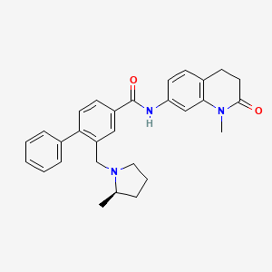 N-(1-methyl-2-oxo-3,4-dihydroquinolin-7-yl)-3-[[(2R)-2-methylpyrrolidin-1-yl]methyl]-4-phenylbenzamide