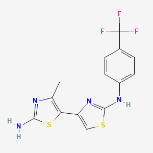 molecular formula C14H11F3N4S2 B12371355 4'-methyl-N~2~-[4-(trifluoromethyl)phenyl]-4,5'-bi-1,3-thiazole-2,2'-diamine 