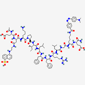 molecular formula C104H146N24O23S B12371384 Ac-Glu-Asp(EDANS)-Lys-Pro-Ile-Leu-Phe-Phe-Arg-Leu-Gly-Lys(DABCYL)-Glu-NH2 CAS No. 400716-78-1