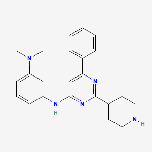 3-N,3-N-dimethyl-1-N-(6-phenyl-2-piperidin-4-ylpyrimidin-4-yl)benzene-1,3-diamine