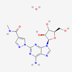 1-[6-amino-9-[(2R,3S,5R)-3,4-dihydroxy-5-(hydroxymethyl)oxolan-2-yl]purin-2-yl]-N-methylpyrazole-4-carboxamide;hydrate