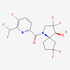 [6-(difluoromethyl)-5-fluoropyridin-2-yl]-[(4S,5R)-3,3,8,8-tetrafluoro-4-hydroxy-1-azaspiro[4.4]nonan-1-yl]methanone