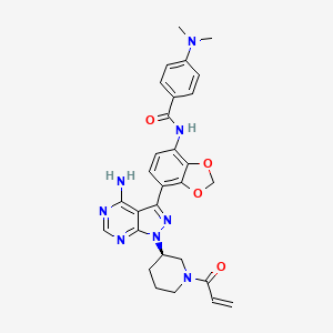 molecular formula C29H30N8O4 B12371543 Jak3/btk-IN-7 