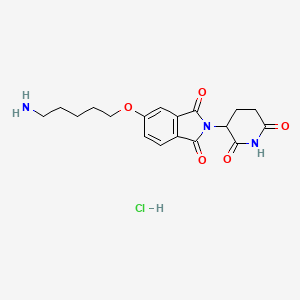 molecular formula C18H22ClN3O5 B12371550 Thalidomide-5-O-C5-NH2 (hydrochloride) 