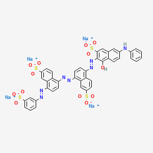 tetrasodium;7-anilino-4-hydroxy-3-[[6-sulfonato-4-[[6-sulfonato-4-[(3-sulfonatophenyl)diazenyl]naphthalen-1-yl]diazenyl]naphthalen-1-yl]diazenyl]naphthalene-2-sulfonate