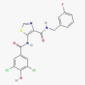 molecular formula C18H12Cl2FN3O3S B12371572 Hsd17B13-IN-100 