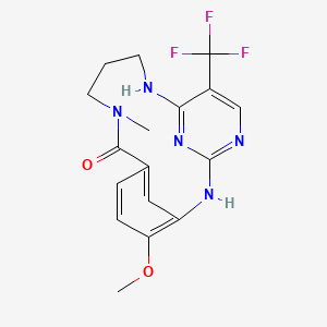 molecular formula C17H18F3N5O2 B12371602 17-Methoxy-12-methyl-6-(trifluoromethyl)-2,4,8,12,19-pentazatricyclo[12.3.1.13,7]nonadeca-1(17),3,5,7(19),14(18),15-hexaen-13-one 