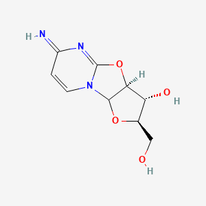 molecular formula C9H11N3O4 B1237163 (2R,3R,3aS)-2-(羟甲基)-6-亚氨基-2,3,3a,9a-四氢呋喃并[1,2]恶唑并[3,4-a]嘧啶-3-醇 