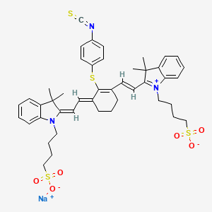 sodium;4-[(2E)-2-[(2E)-2-[3-[(E)-2-[3,3-dimethyl-1-(4-sulfonatobutyl)indol-1-ium-2-yl]ethenyl]-2-(4-isothiocyanatophenyl)sulfanylcyclohex-2-en-1-ylidene]ethylidene]-3,3-dimethylindol-1-yl]butane-1-sulfonate