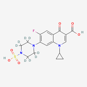 molecular formula C17H18FN3O6S B12371741 Ciprofloxacin-piperazinyl-N-sulfate-d8 