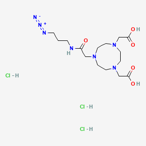 molecular formula C15H30Cl3N7O5 B12371751 NO2A-Azide (trihydrochloride) 