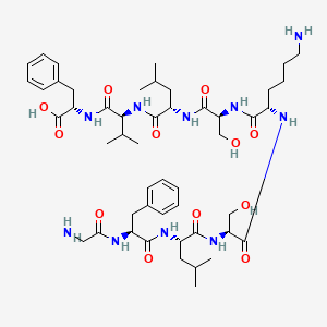 molecular formula C49H76N10O12 B12371755 TREM-1 inhibitory peptide GF9 