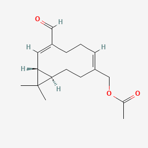 [(1R,4E,8E,10R)-8-formyl-11,11-dimethyl-4-bicyclo[8.1.0]undeca-4,8-dienyl]methyl acetate