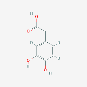 molecular formula C8H8O4 B12371791 2-(2,3,6-Trideuterio-4,5-dihydroxyphenyl)acetic acid 