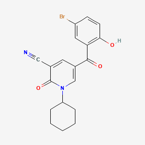 5-[(5-Bromo-2-hydroxyphenyl)-oxomethyl]-1-cyclohexyl-2-oxo-3-pyridinecarbonitrile