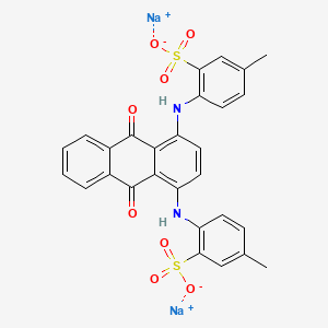 molecular formula C28H20N2Na2O8S2 B12371877 Disodium;5-methyl-2-[[4-(4-methyl-2-sulfonatoanilino)-9,10-dioxoanthracen-1-yl]amino]benzenesulfonate 