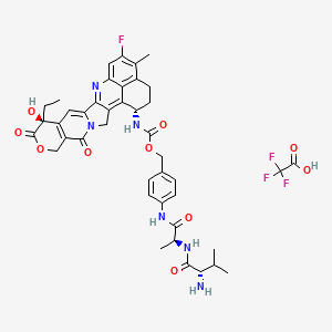 molecular formula C42H44F4N6O10 B12371944 Val-Ala-PABC-Exatecan trifluoroacetate 